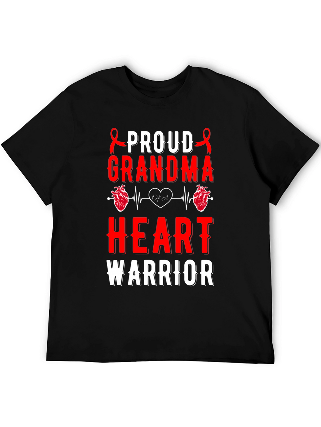 Proud Grandma Heart Warrior T-Shirt