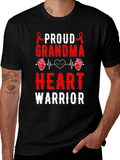 Proud Grandma Heart Warrior T-Shirt