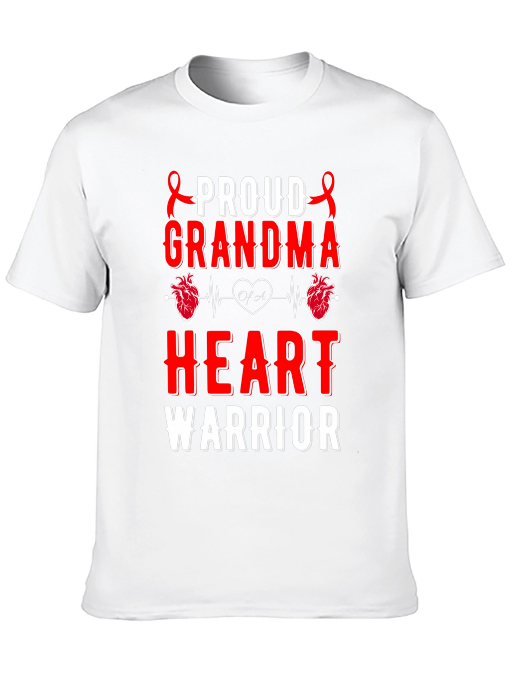 Proud Grandma Heart Warrior T-Shirt