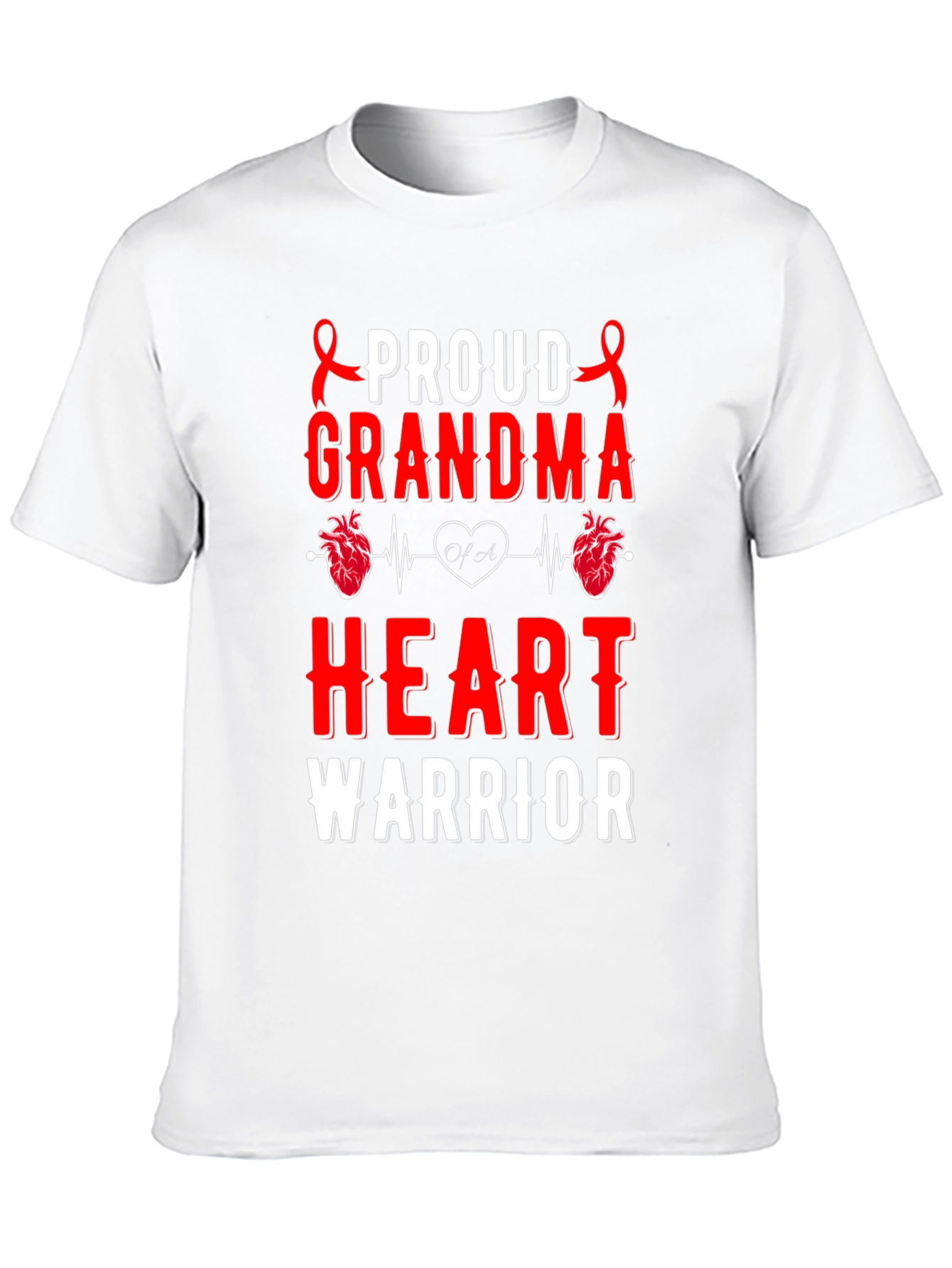 Proud Grandma Heart Warrior T-Shirt