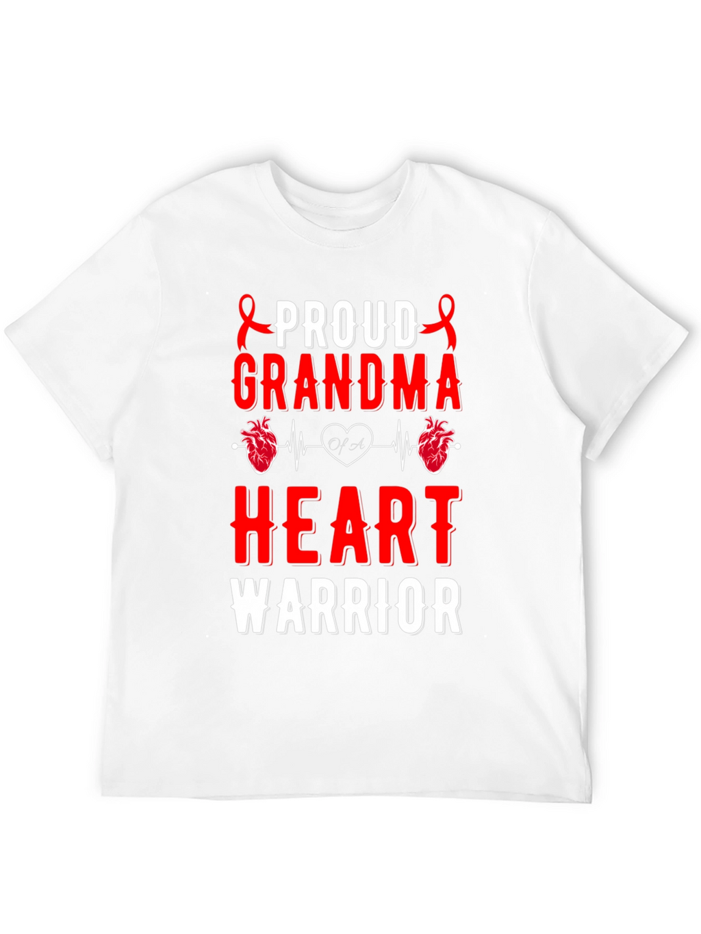 Proud Grandma Heart Warrior T-Shirt
