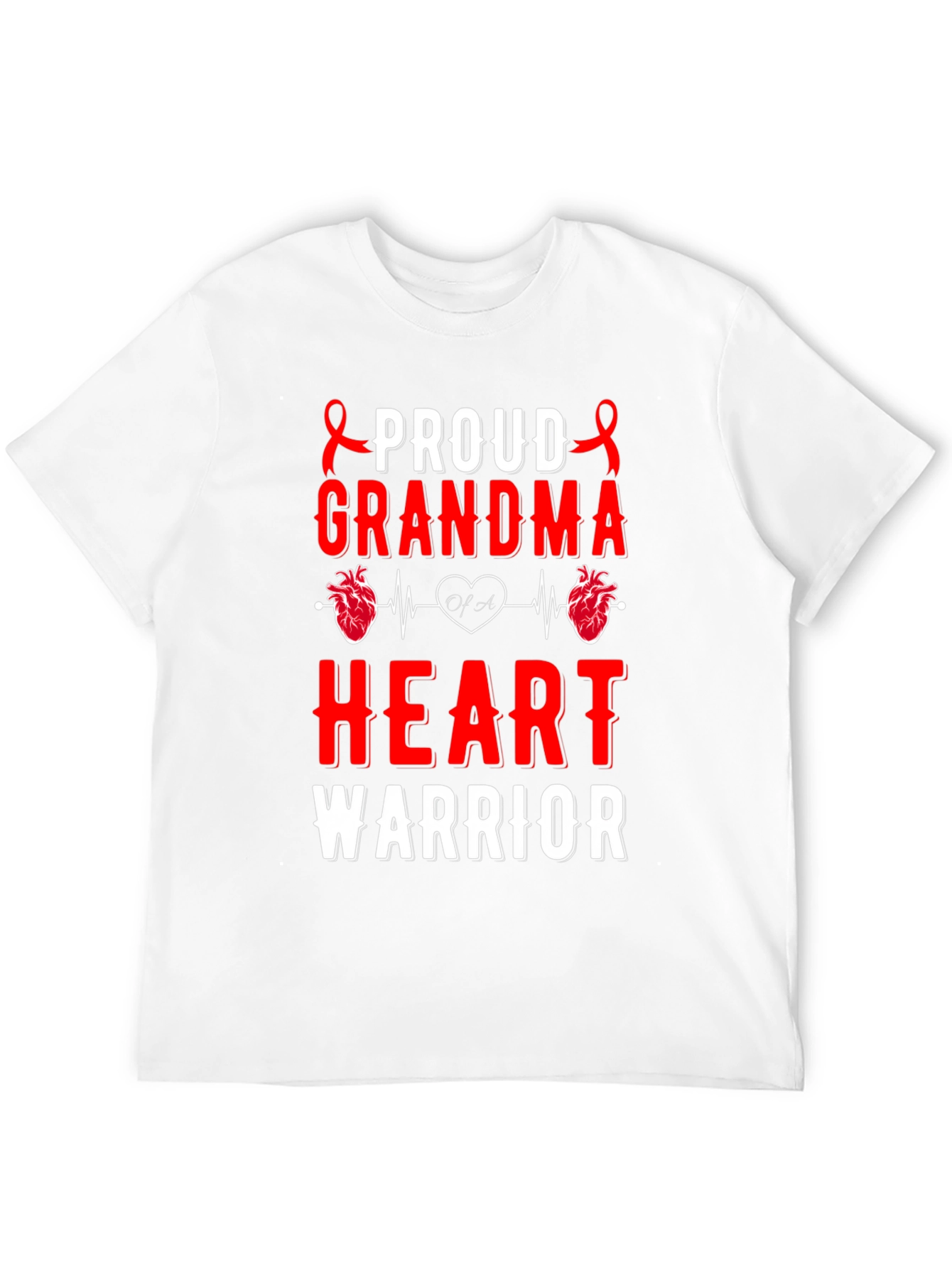 Proud Grandma Heart Warrior T-Shirt