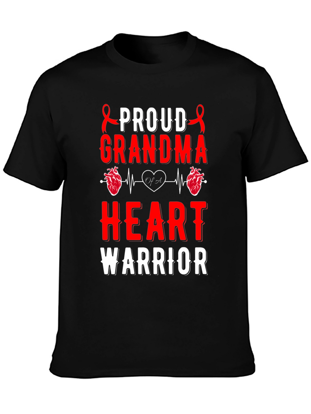Proud Grandma Heart Warrior T-Shirt