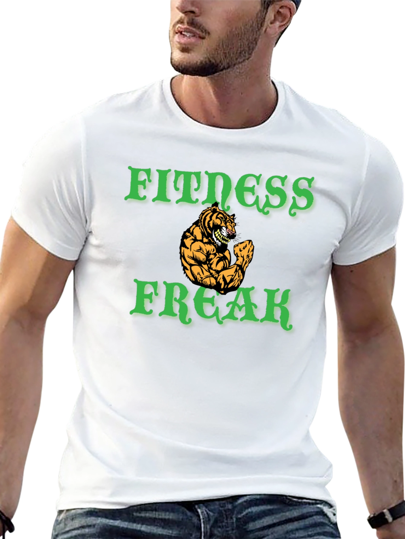 Fitness Freak Tiger Graphic Tee
