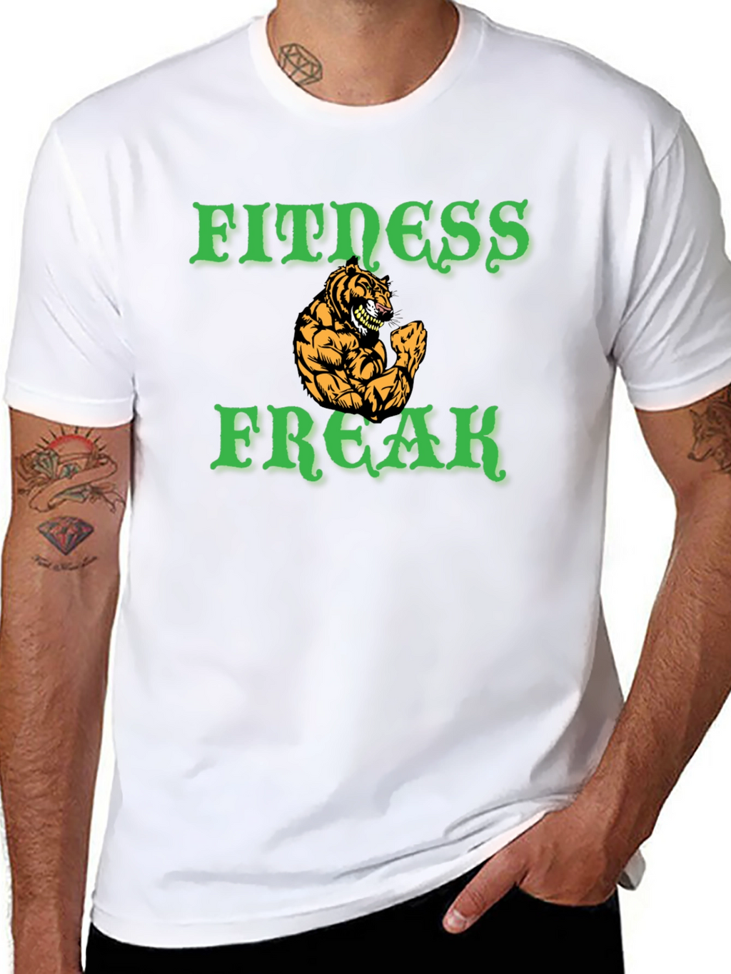 Fitness Freak Tiger Graphic Tee