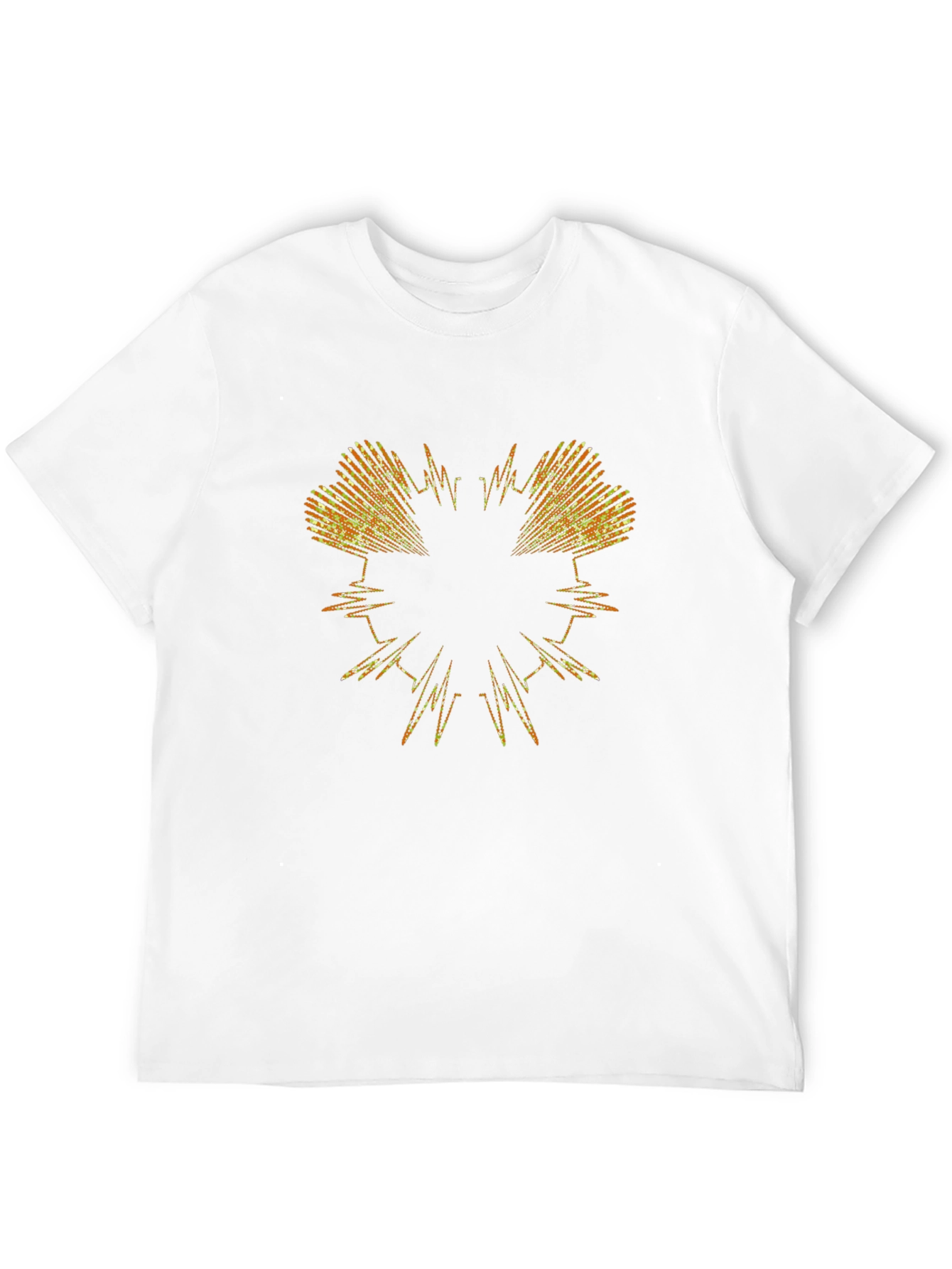 Golden Heartbeat Graphic T-Shirt - Black
