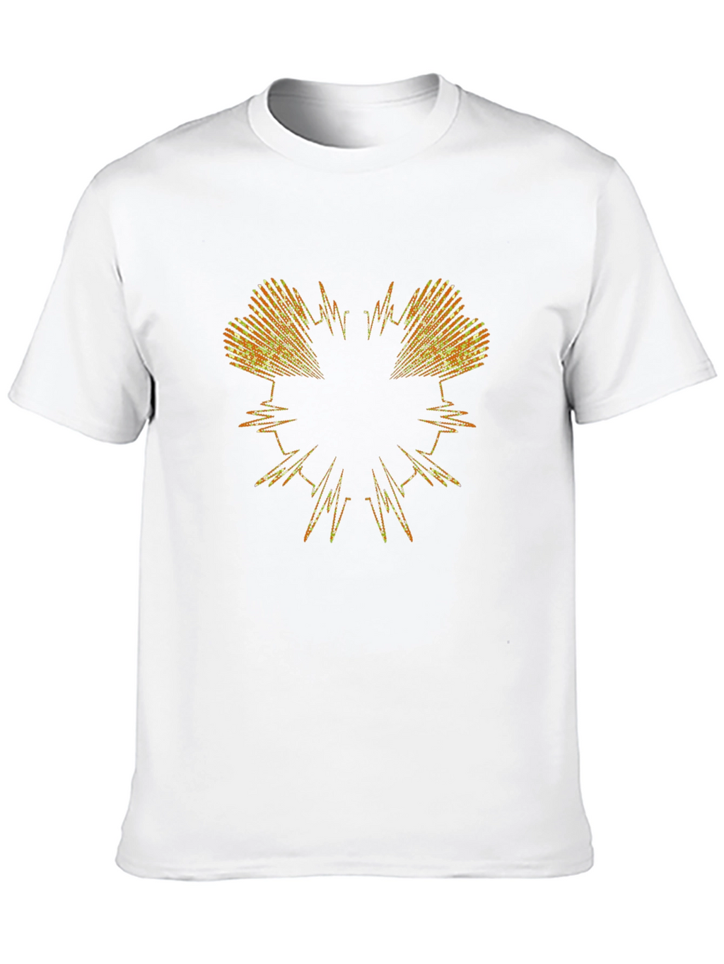 Golden Heartbeat Graphic T-Shirt - Black