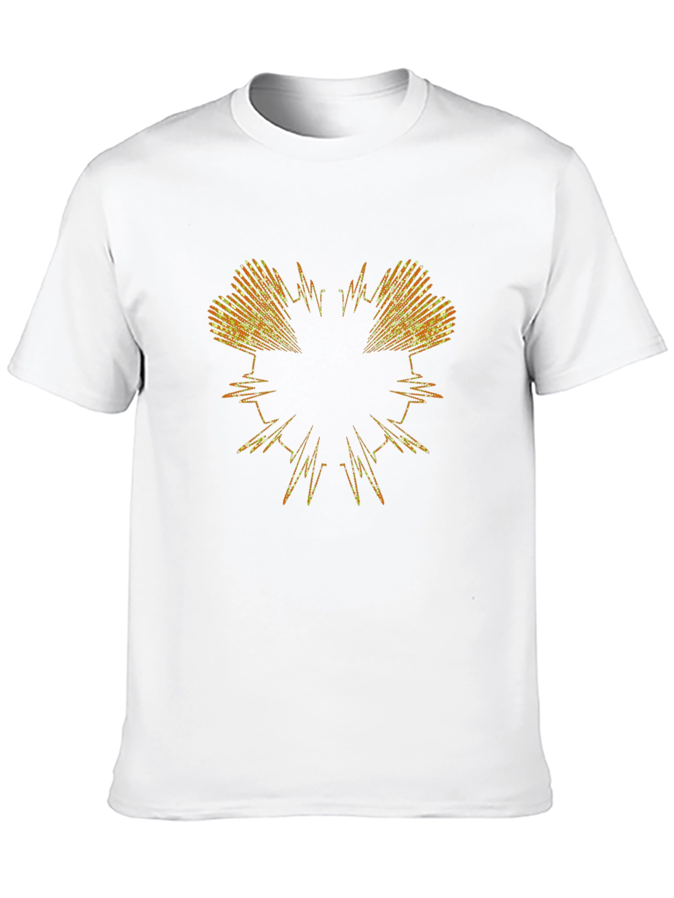 Golden Heartbeat Graphic T-Shirt - Black