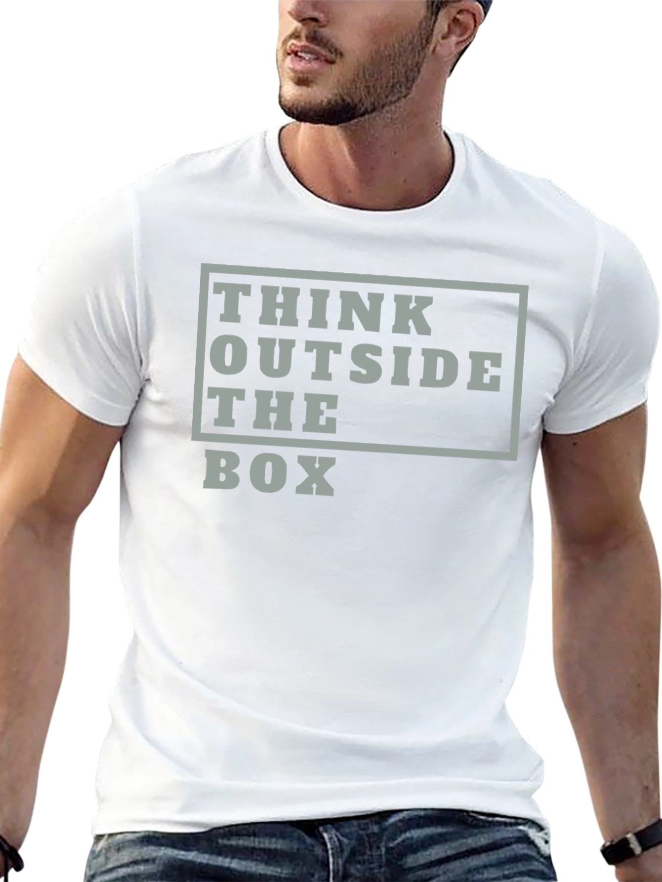 Think Outside the Box Graphic Tee - Black