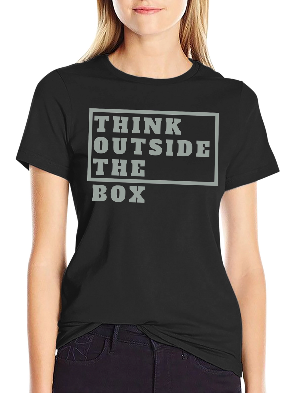 Think Outside the Box Graphic Tee - Black