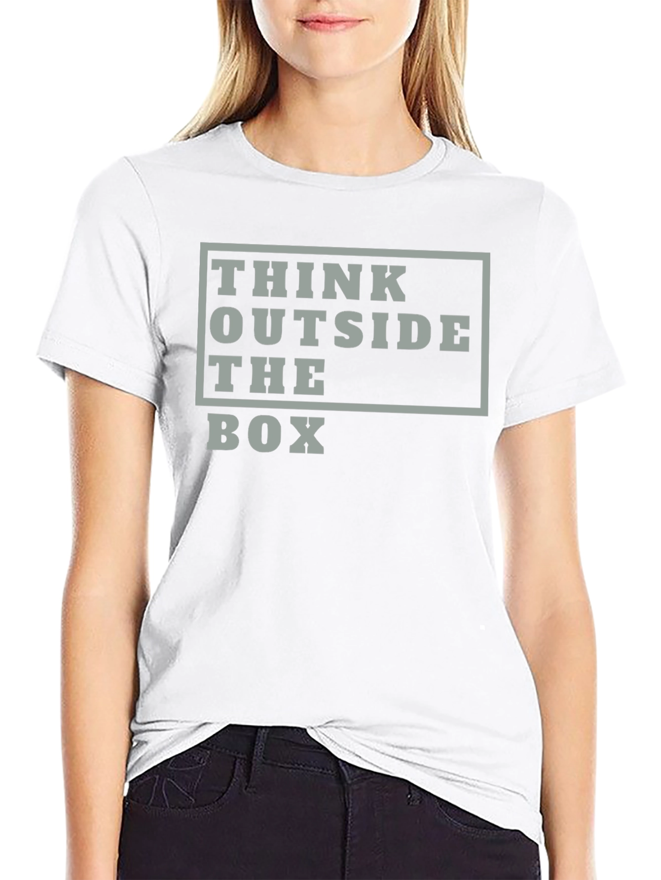 Think Outside the Box Graphic Tee - Black