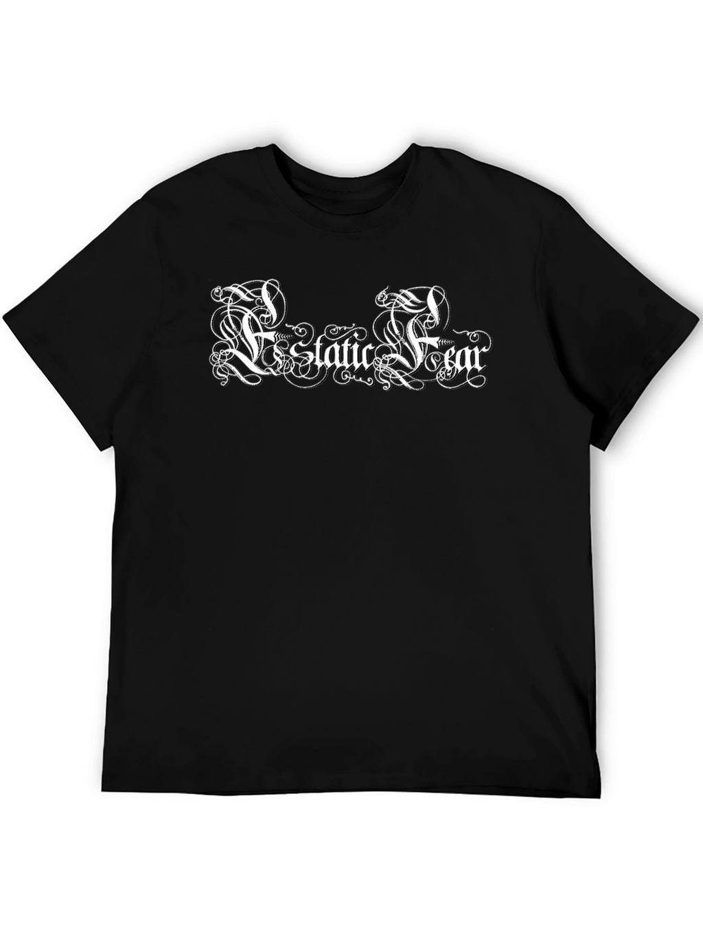 Ecstatic Fear Graphic Print Black T-Shirt
