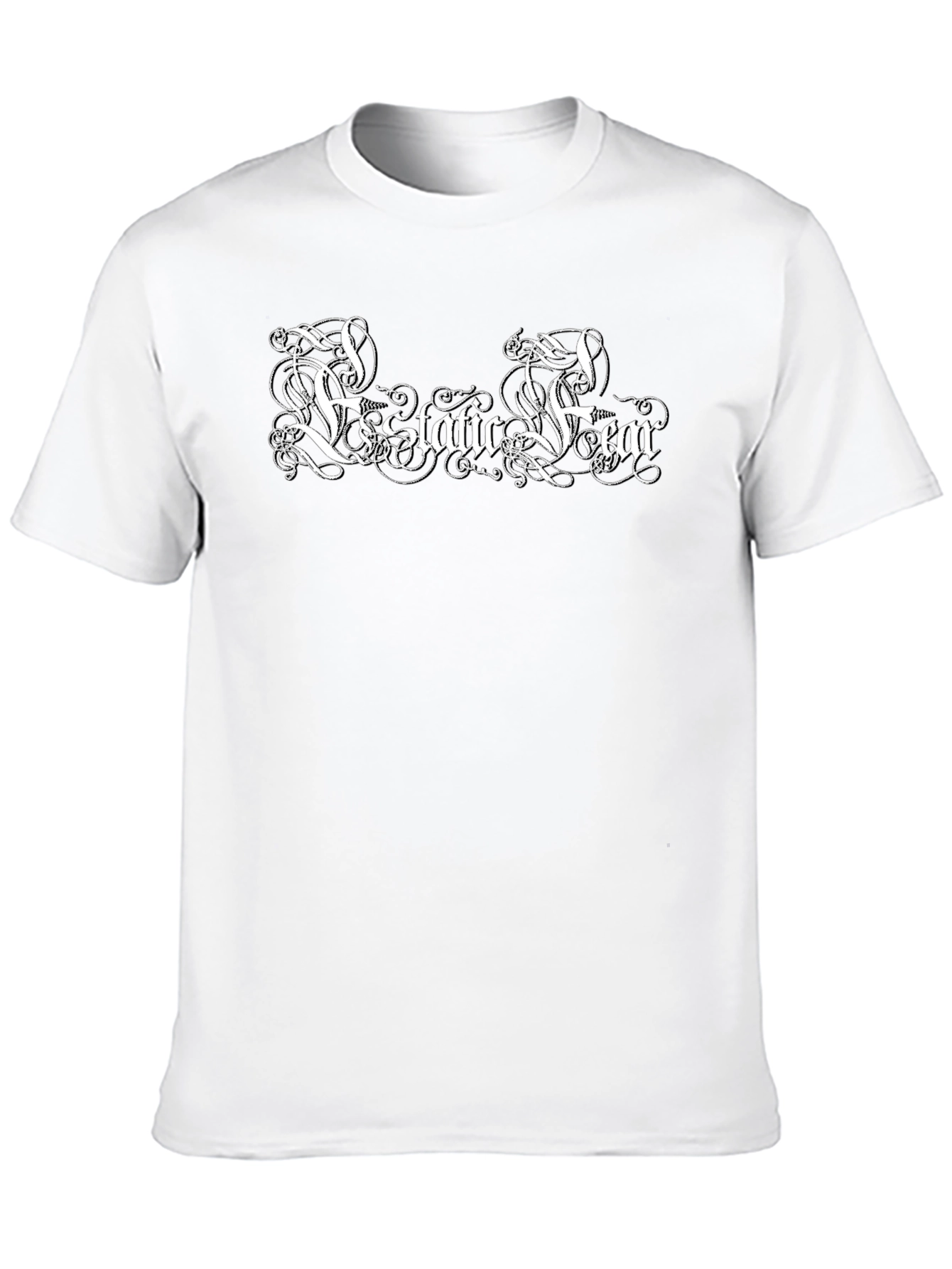 Ecstatic Fear Graphic Print Black T-Shirt
