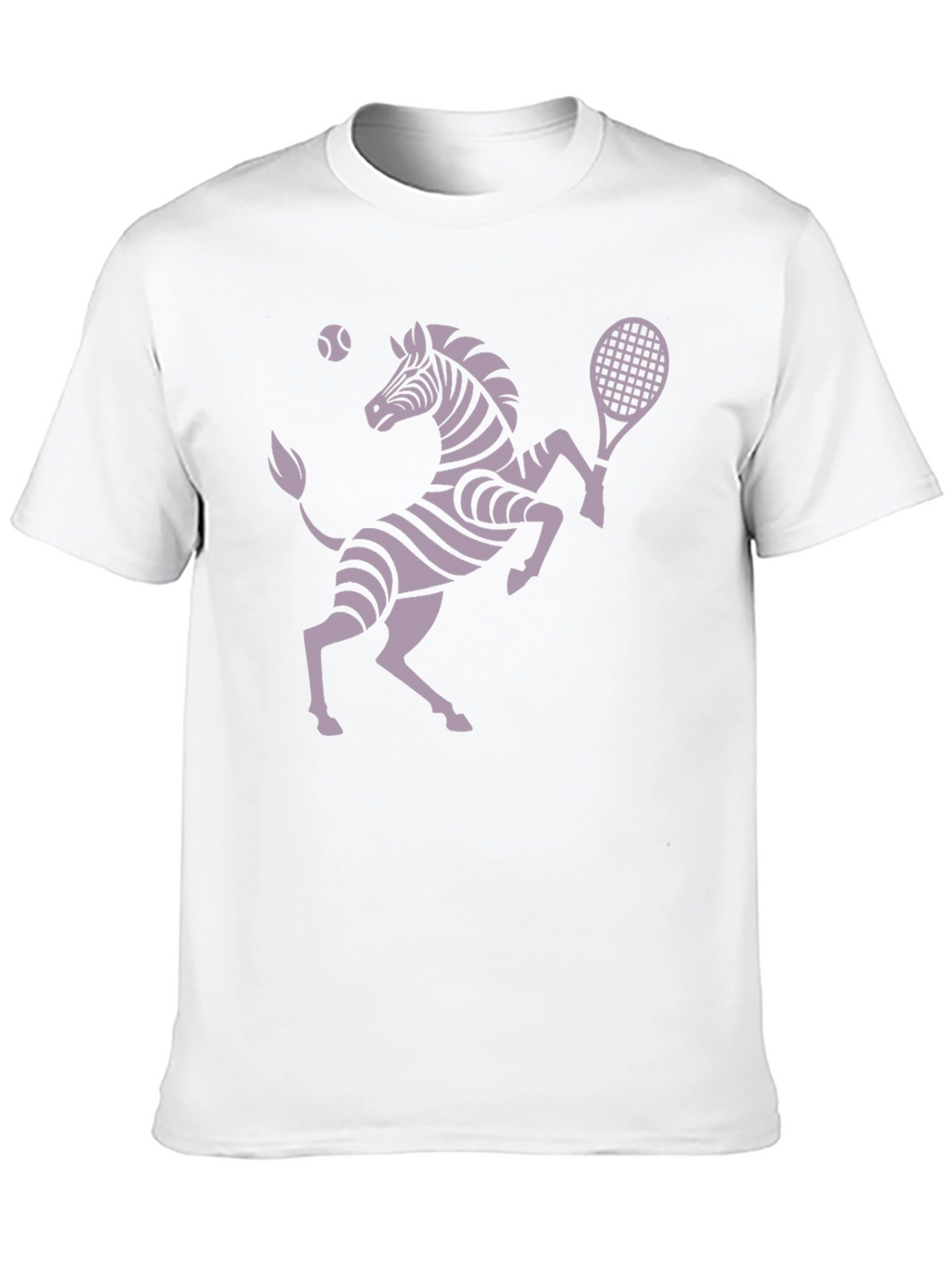 Zebra Tennis Player Graphic T-Shirt - Unique Design!