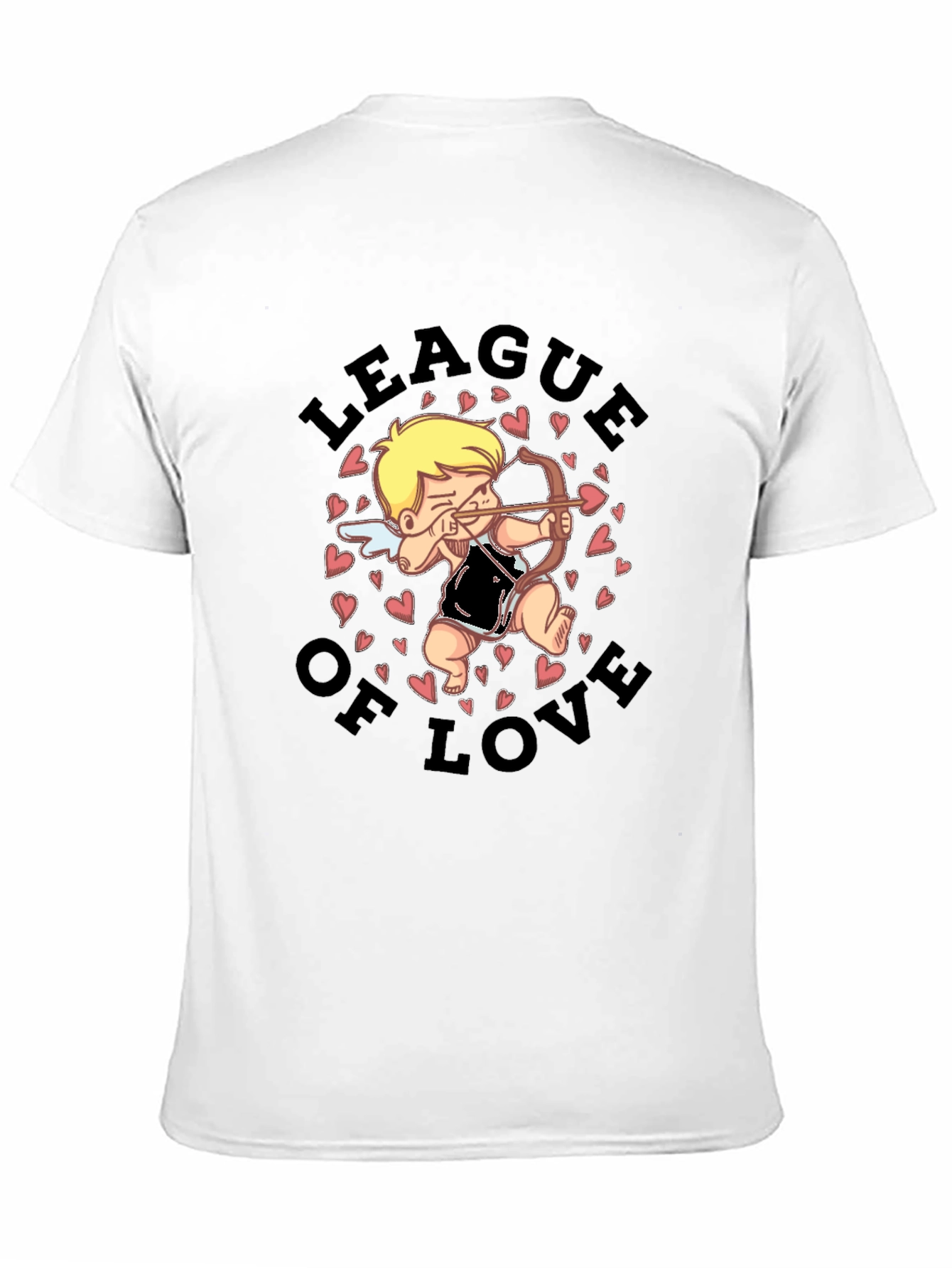 League of Love Cupid Graphic Black T-Shirt