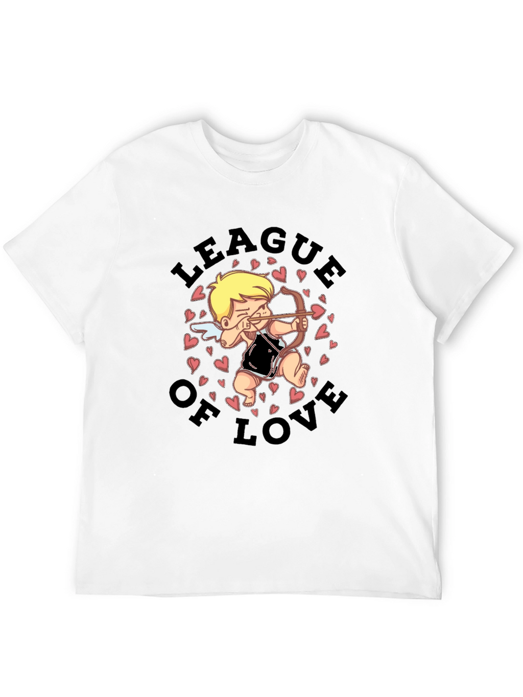 League of Love Cupid Graphic Black T-Shirt