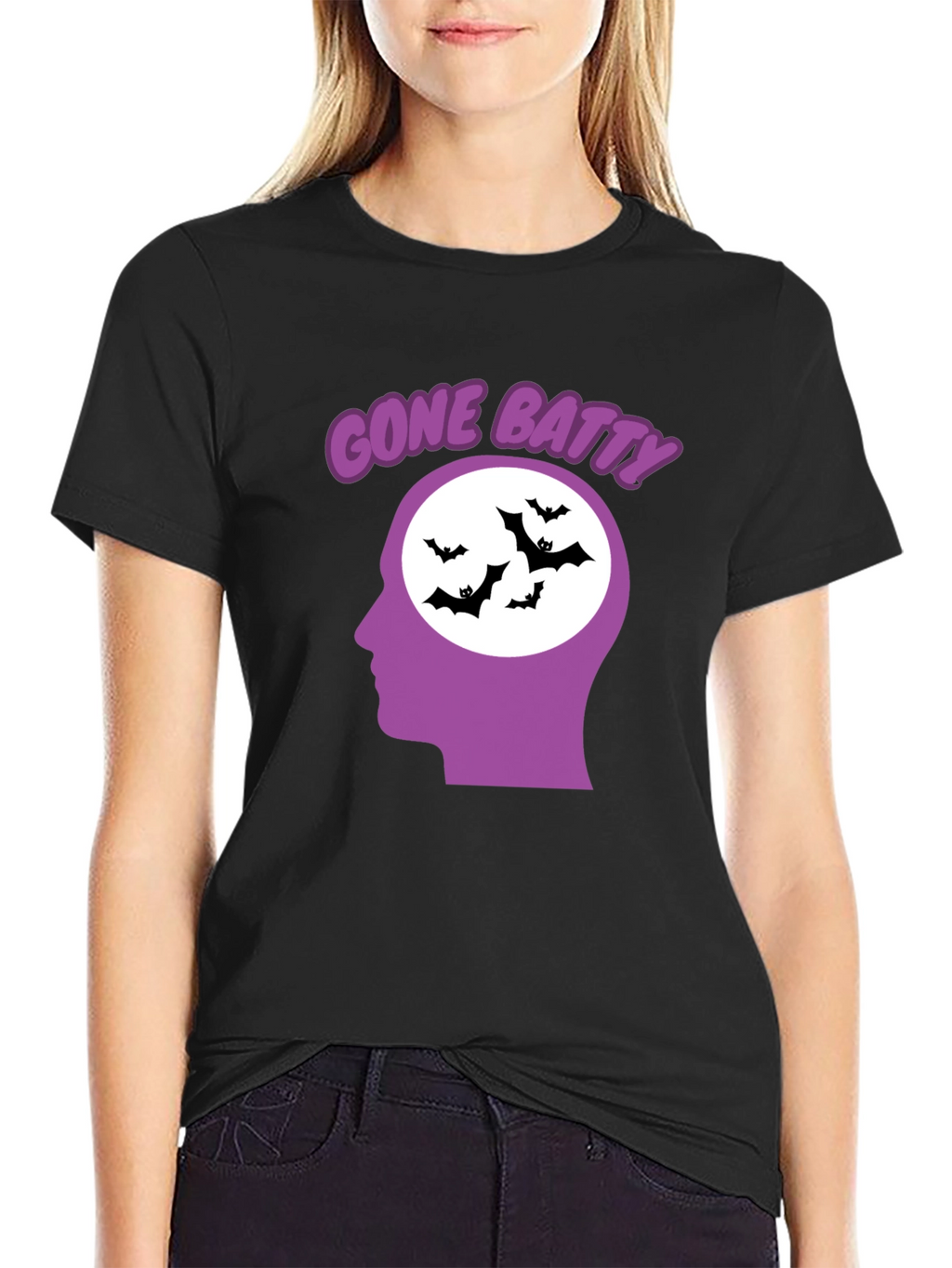 Gone Batty Graphic Tee - Quirky Halloween Shirt