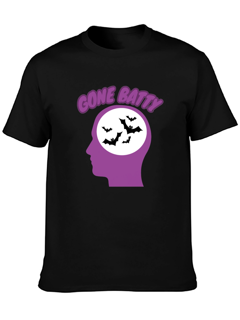 Gone Batty Graphic Tee - Quirky Halloween Shirt