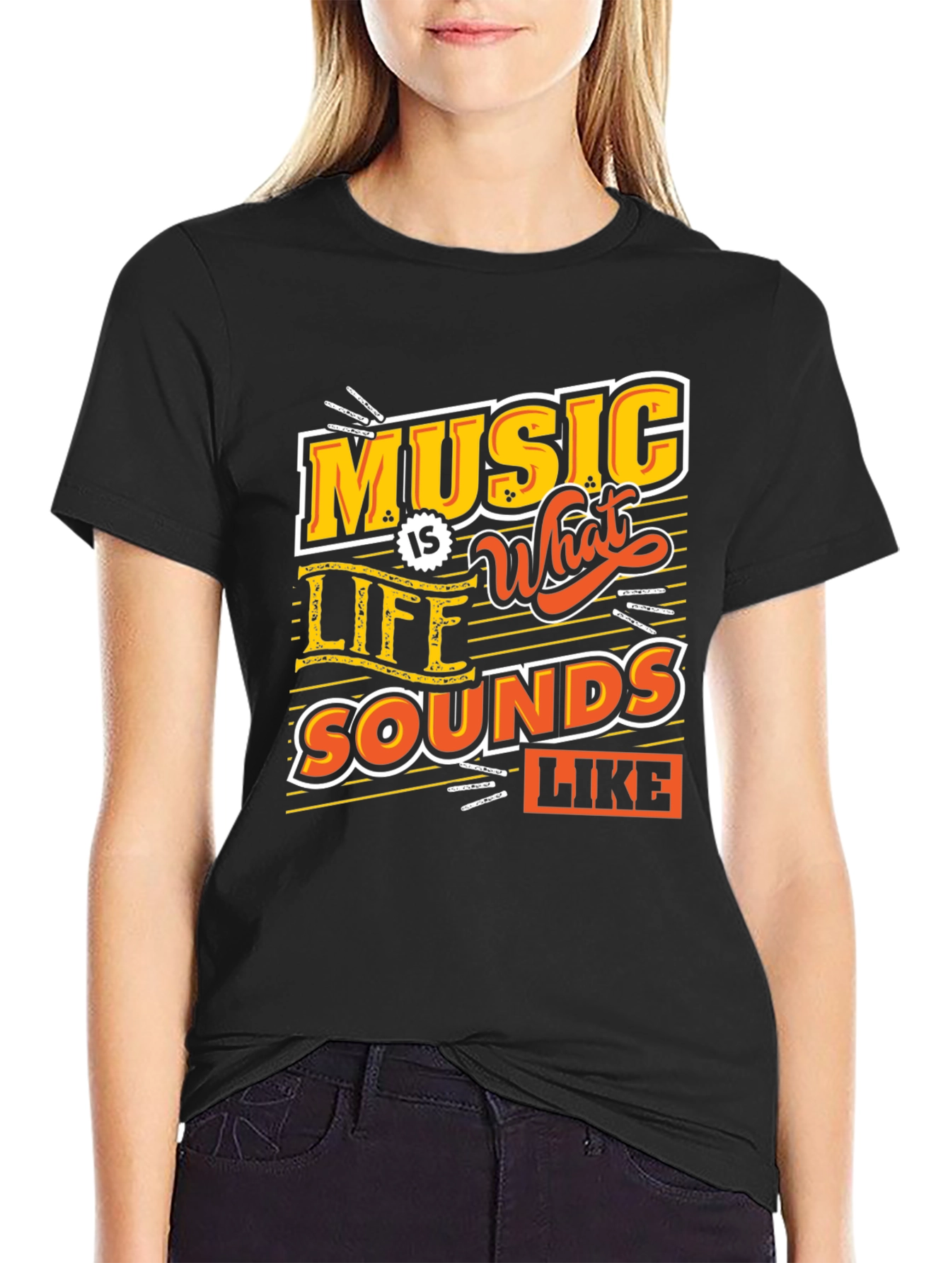 Music Is What Life Sounds Like Graphic Tee