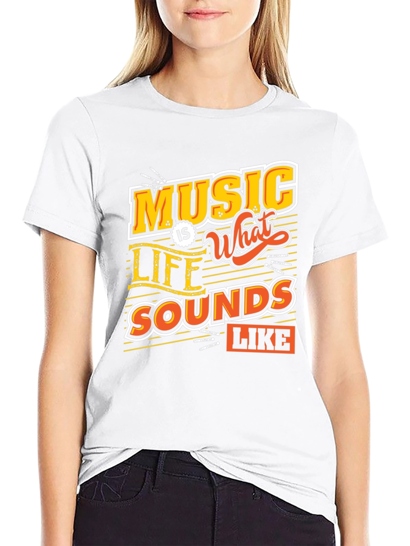 Music Is What Life Sounds Like Graphic Tee