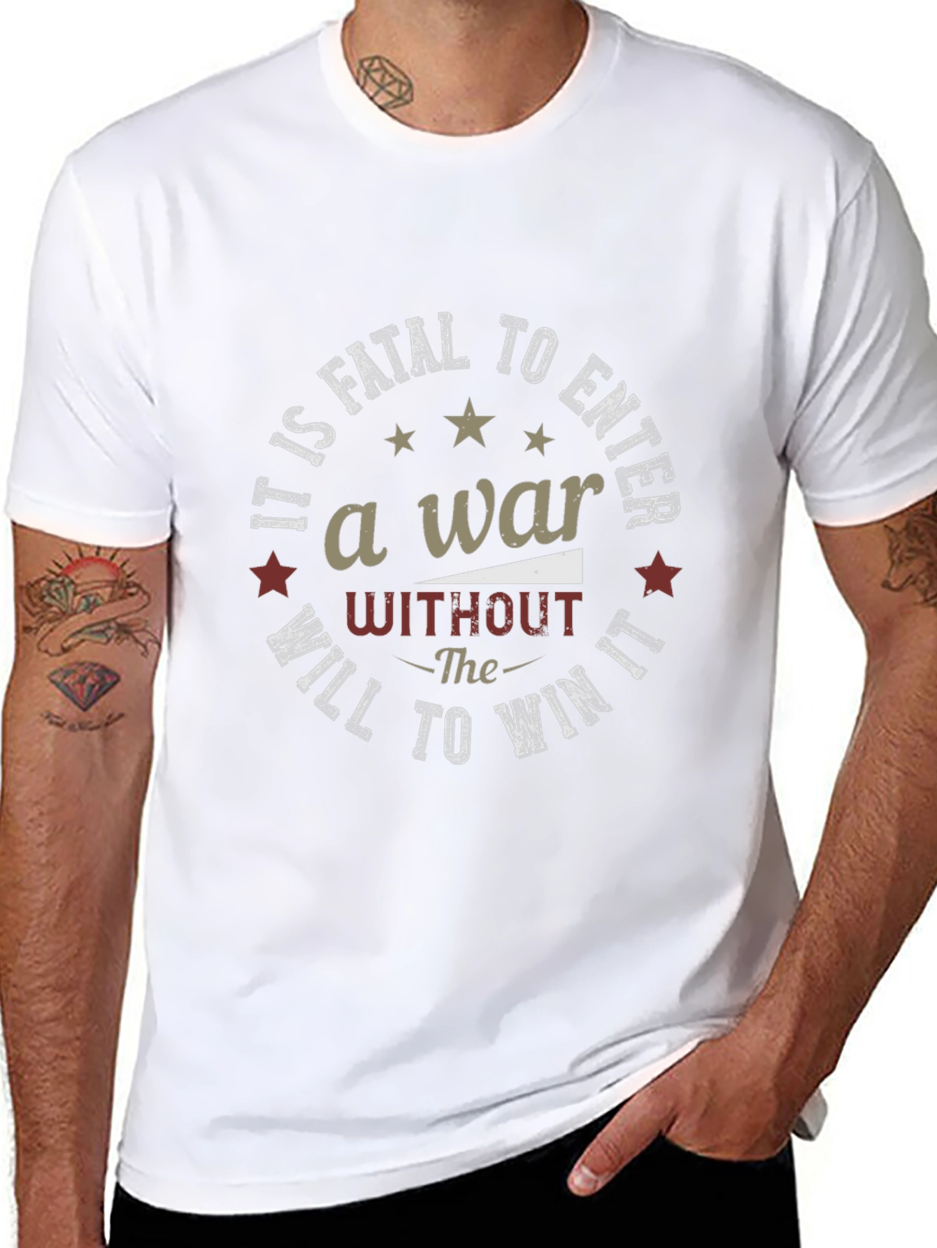 Motivational War Quote Black T-Shirt