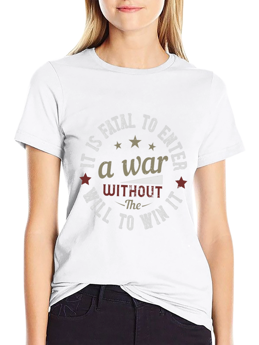 Motivational War Quote Black T-Shirt