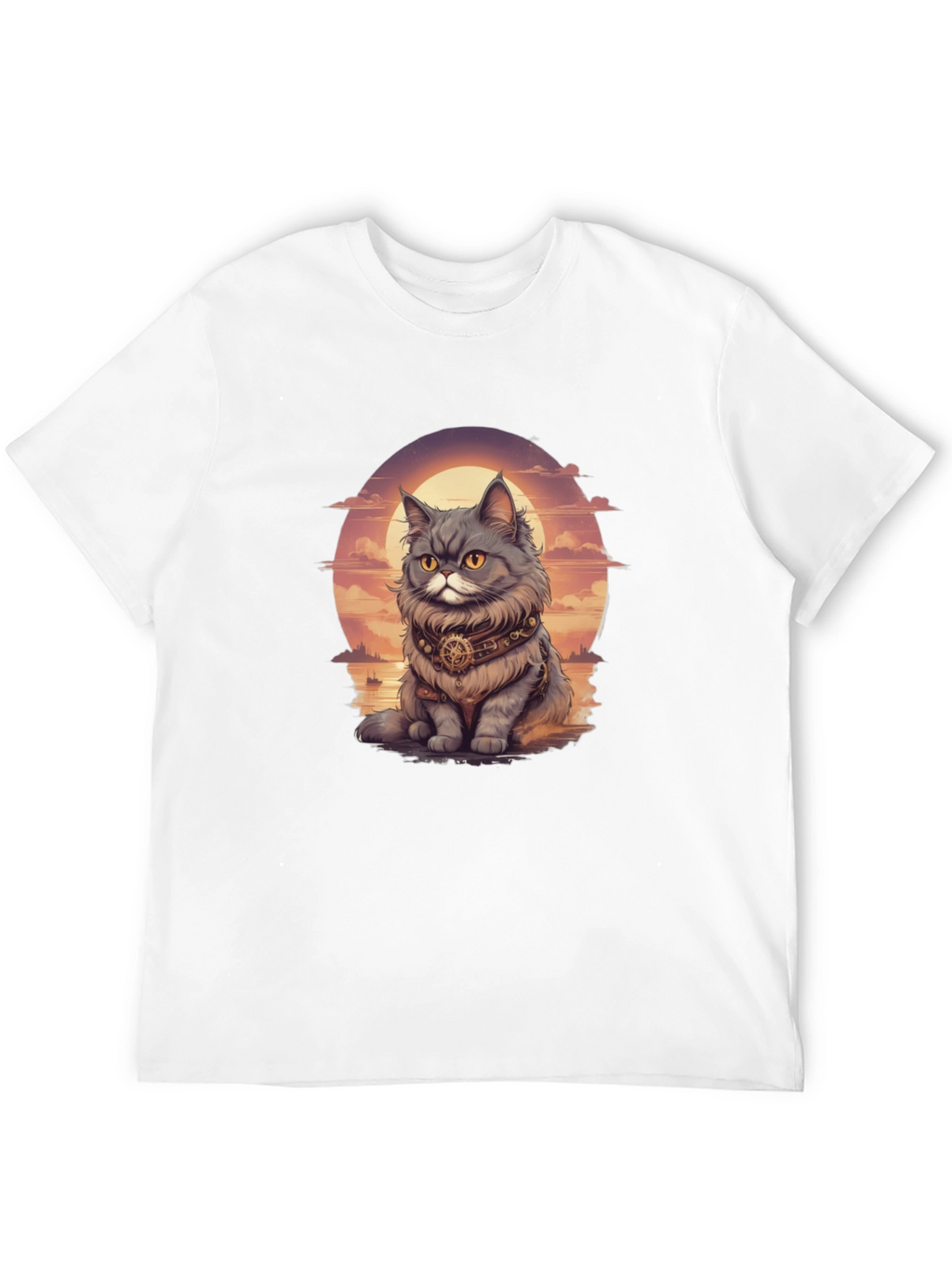 Steampunk Cat T-Shirt - Unique Graphic Tee