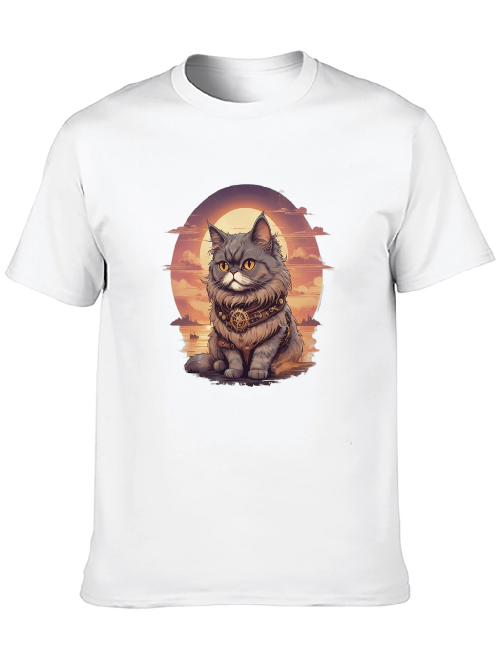 Steampunk Cat T-Shirt - Unique Graphic Tee