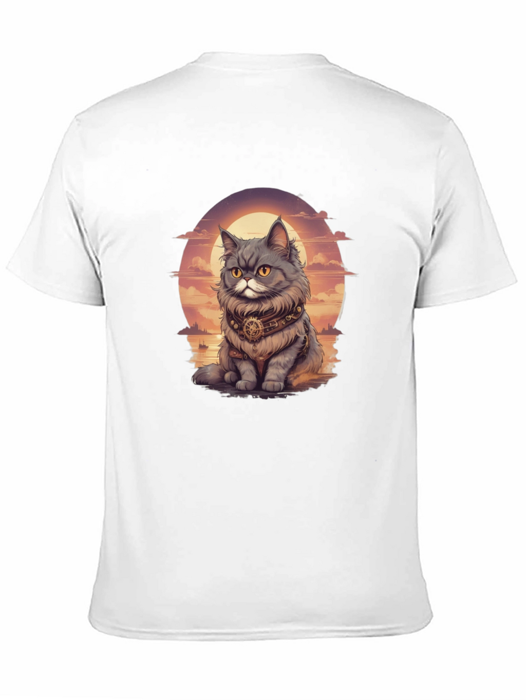 Steampunk Cat T-Shirt - Unique Graphic Tee