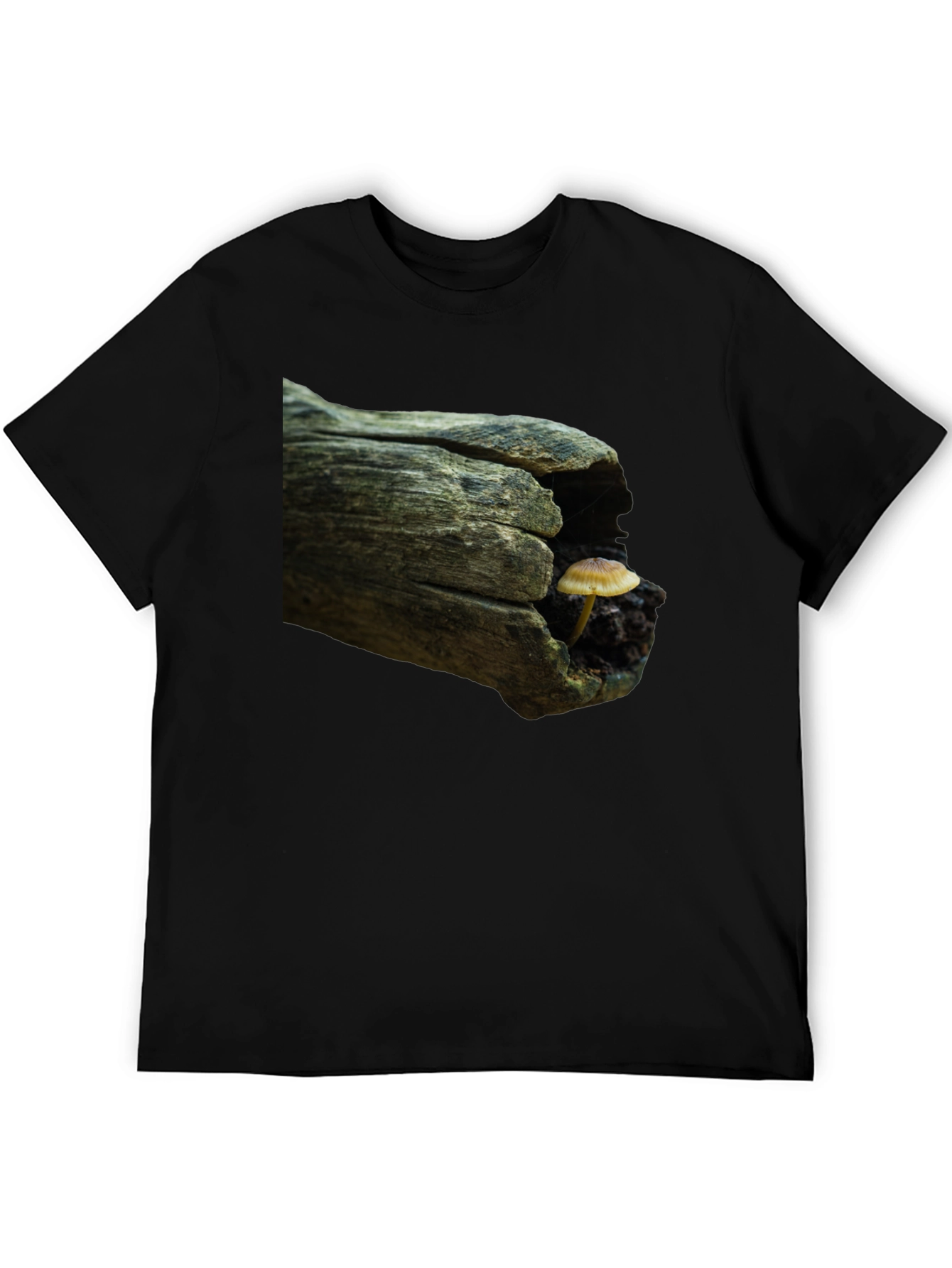 Mushroom Log Graphic Tee - Nature Inspired T-Shirt