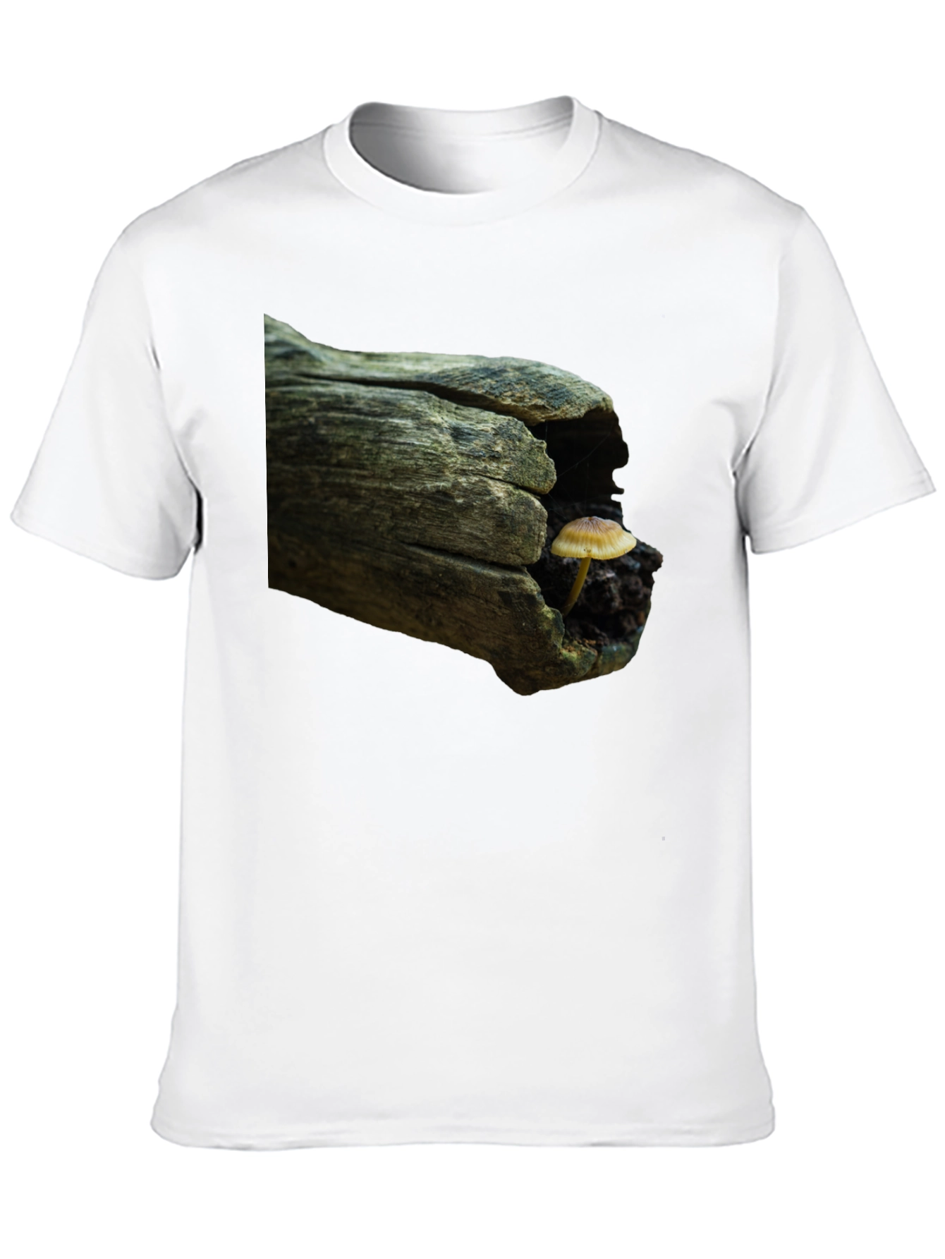 Mushroom Log Graphic Tee - Nature Inspired T-Shirt