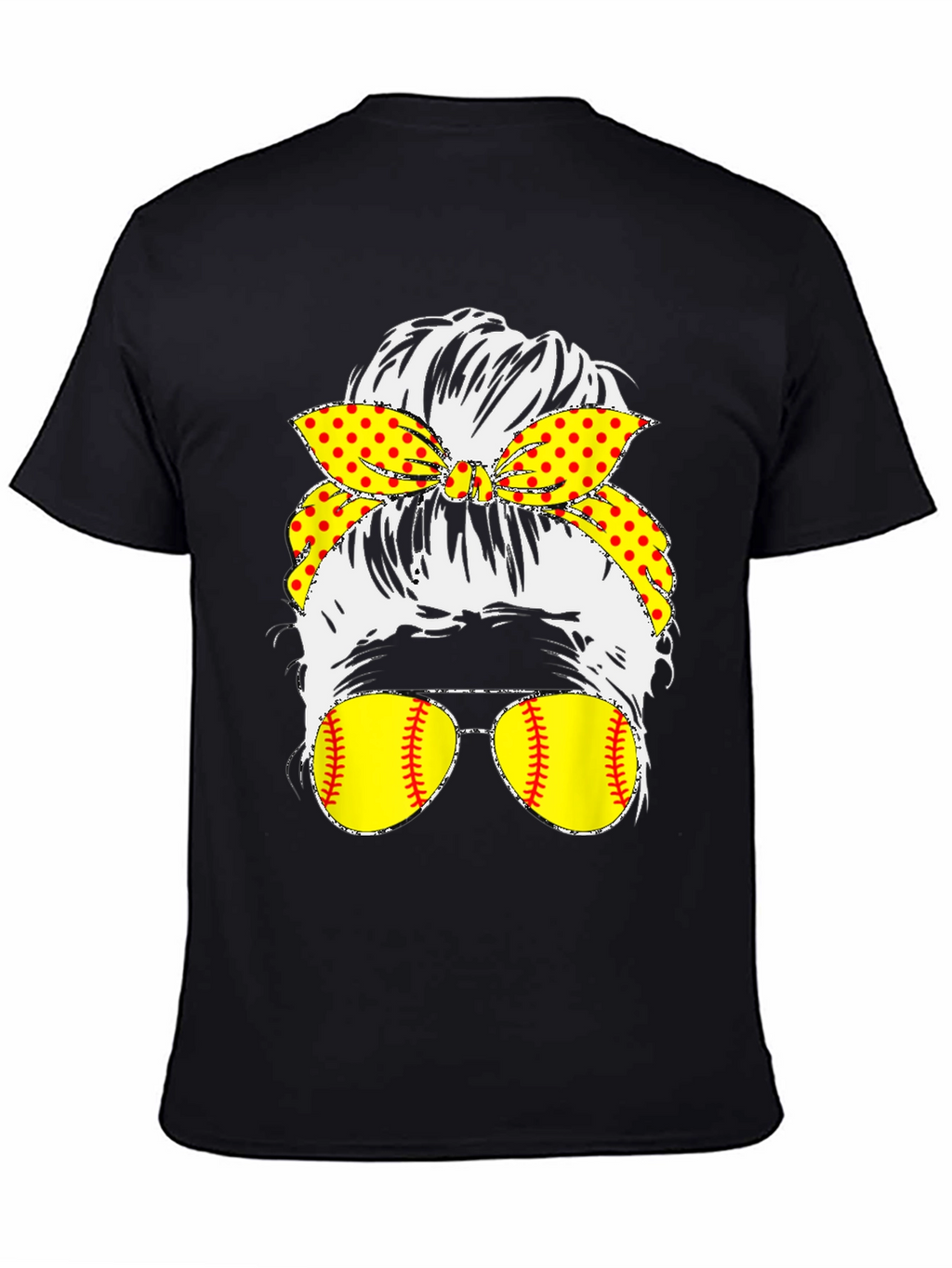Softball Messy Bun T-Shirt