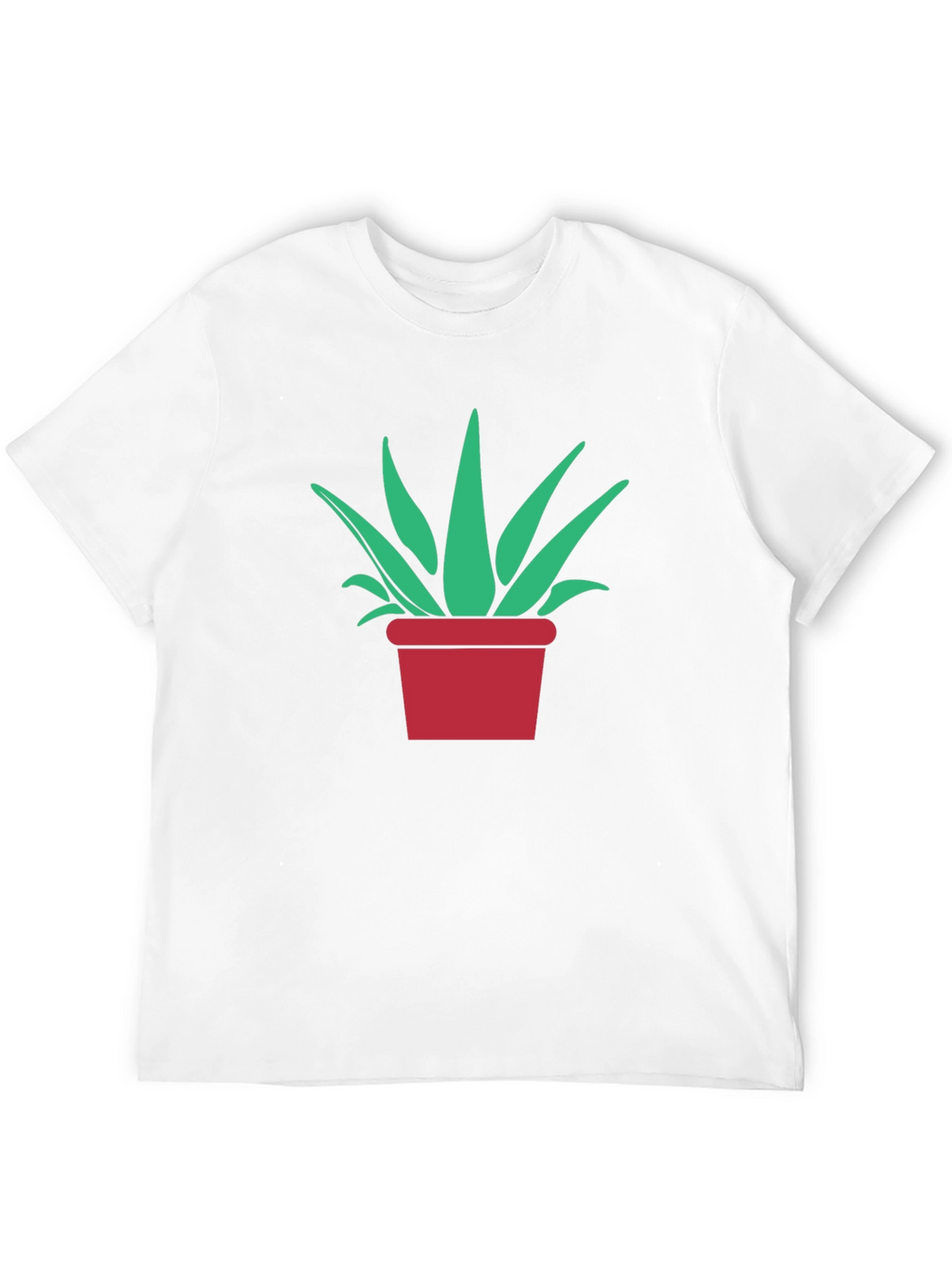 Potted Plant Graphic Tee - Modern Black T-Shirt