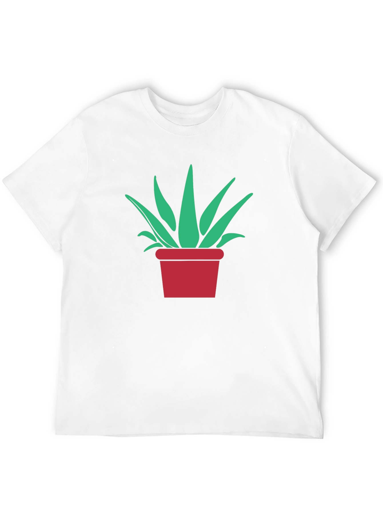 Potted Plant Graphic Tee - Modern Black T-Shirt