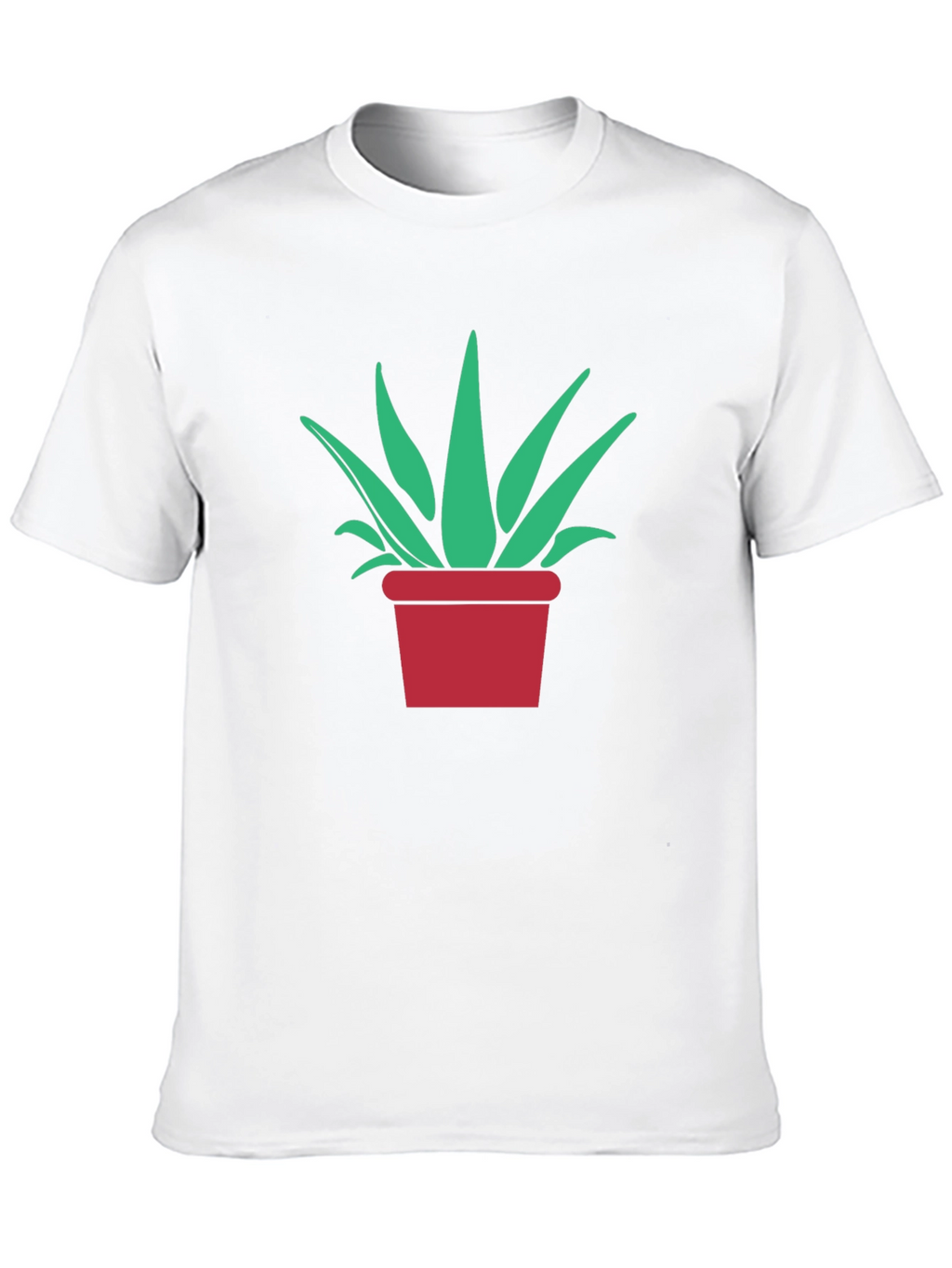 Potted Plant Graphic Tee - Modern Black T-Shirt