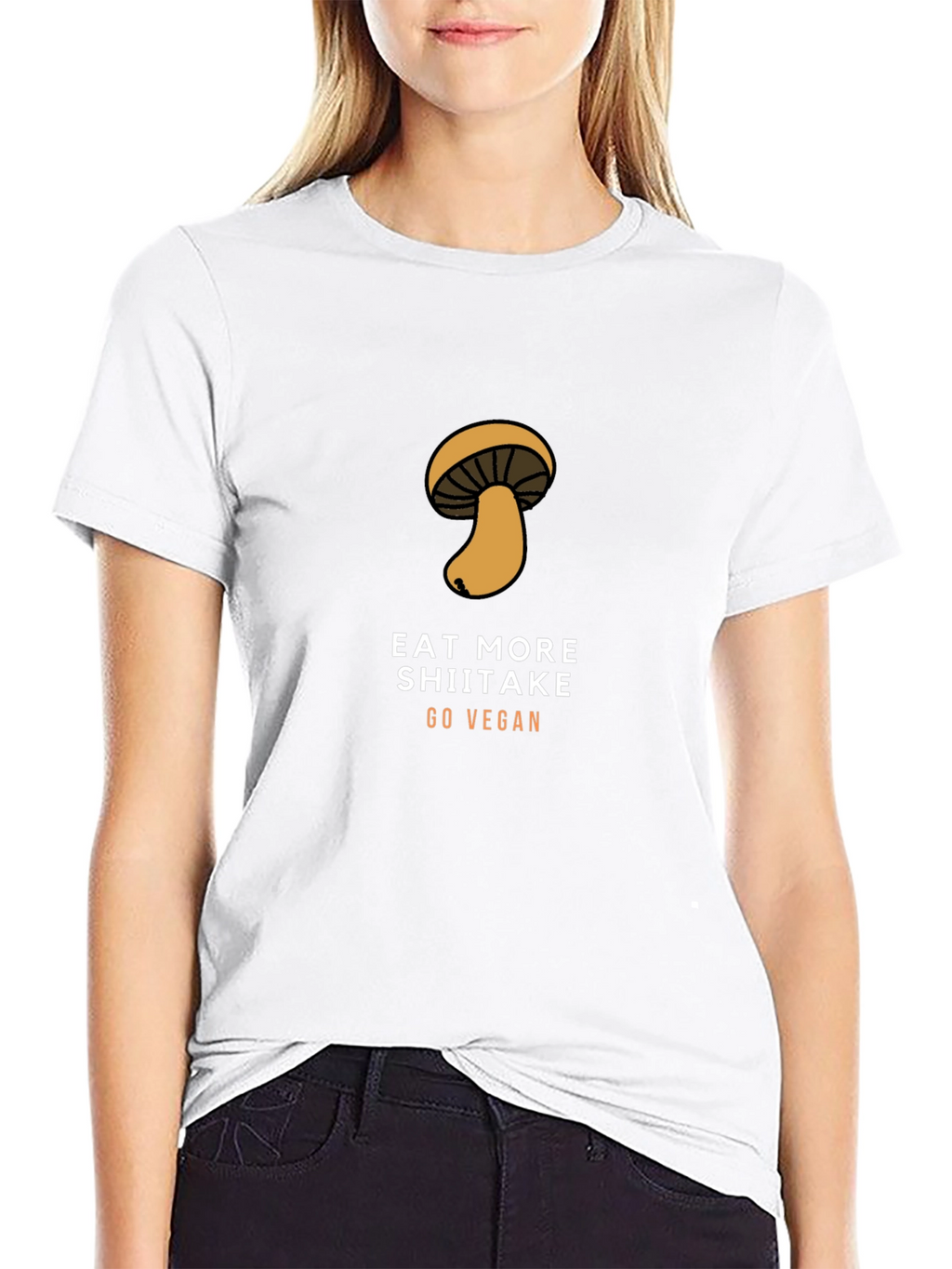 Eat More Shiitake Go Vegan T-Shirt
