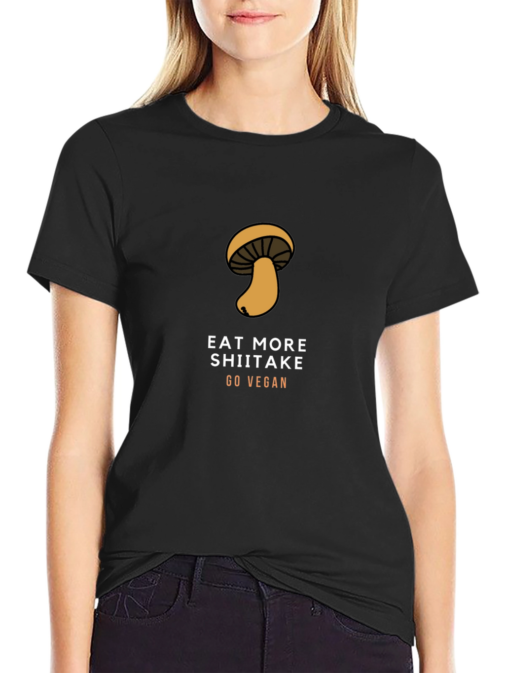 Eat More Shiitake Go Vegan T-Shirt