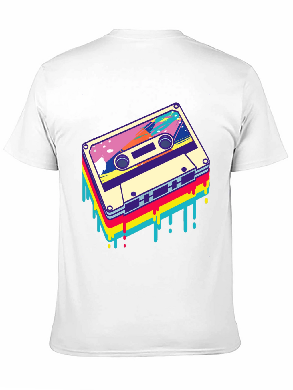 Retro Cassette Tape Graphic Tee - Black