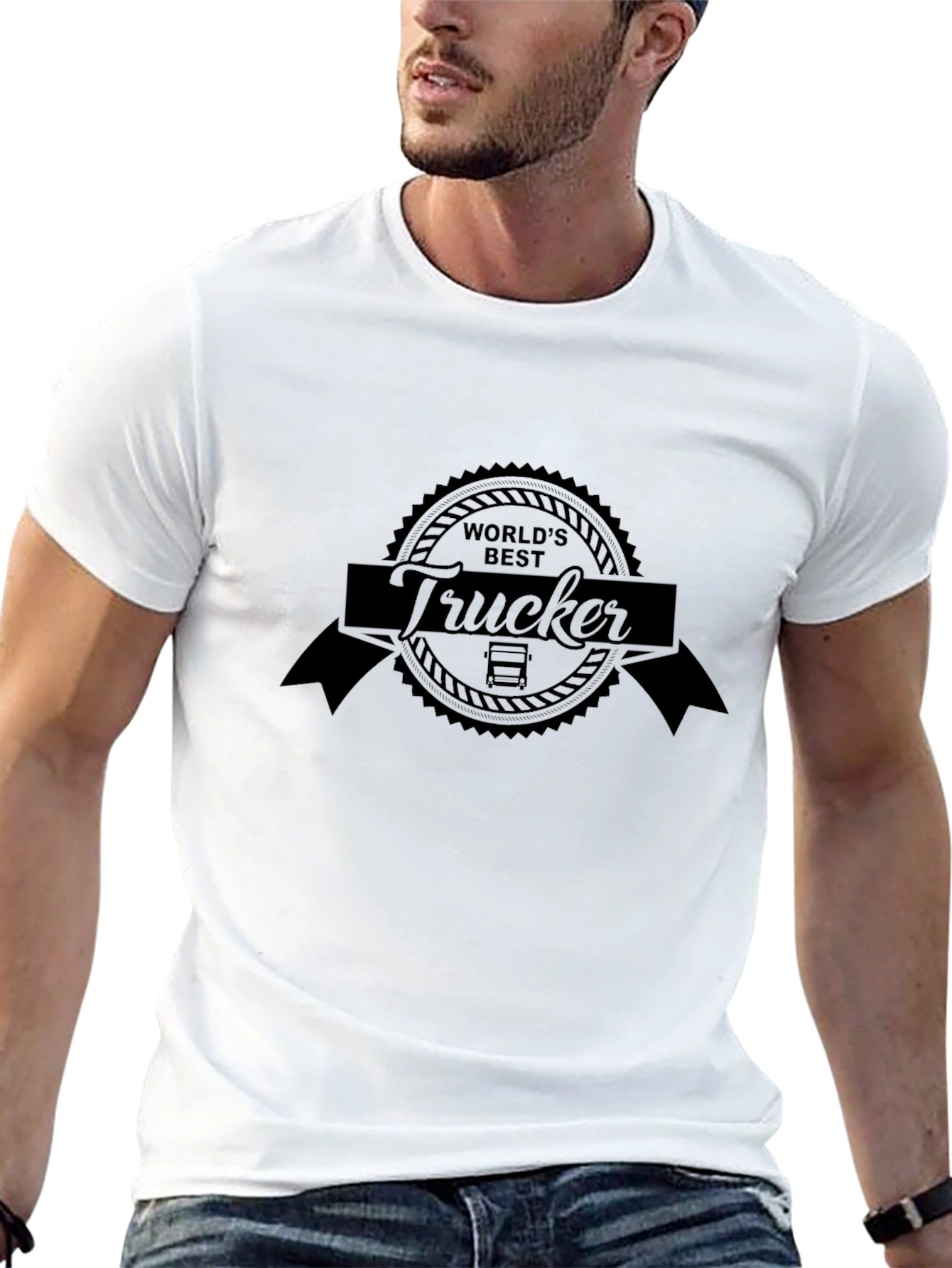Worlds Best Trucker Black Graphic Tee