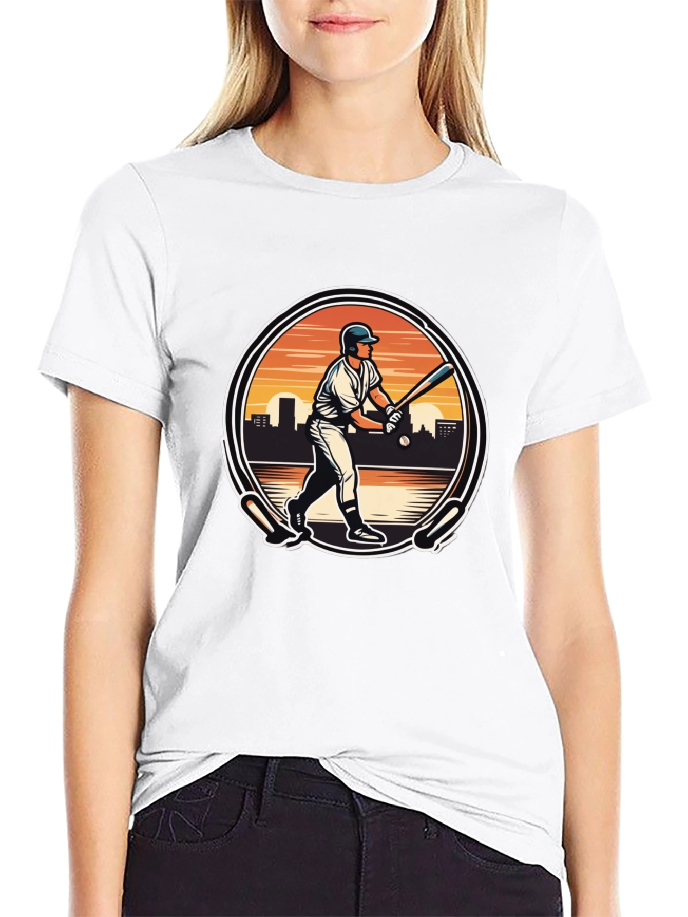 Baseball Player Graphic Tee