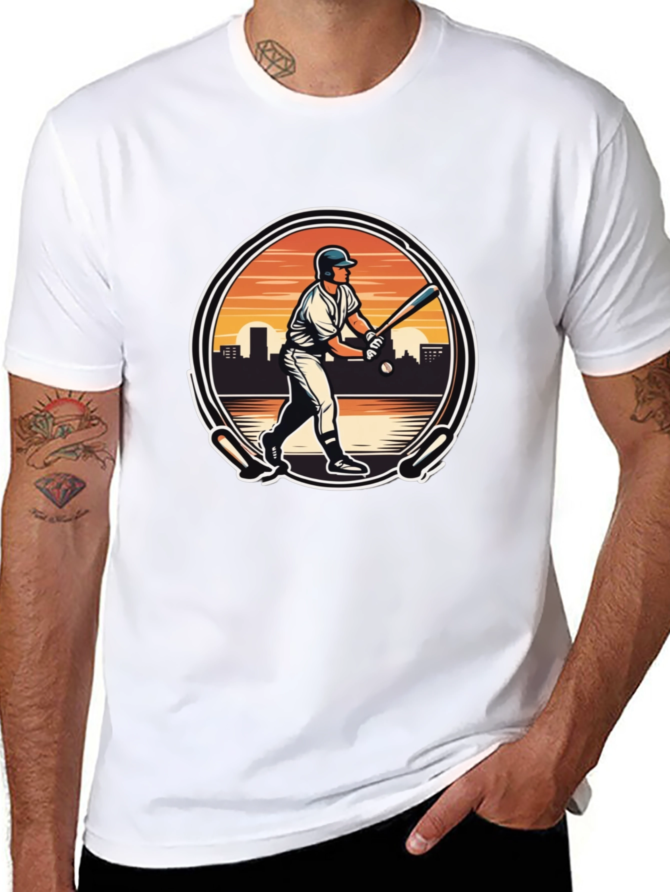 Baseball Player Graphic Tee