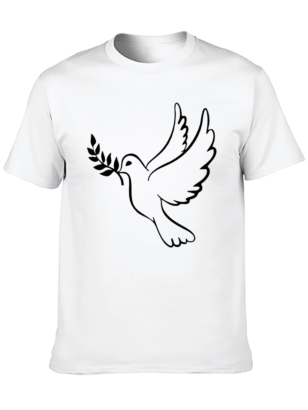 Dove Peace Olive Branch Black Graphic Tee