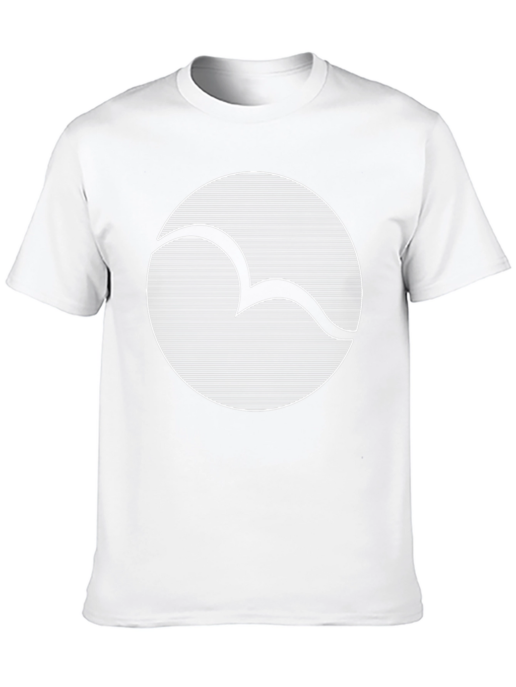 Abstract Bird Line Art Black T-Shirt