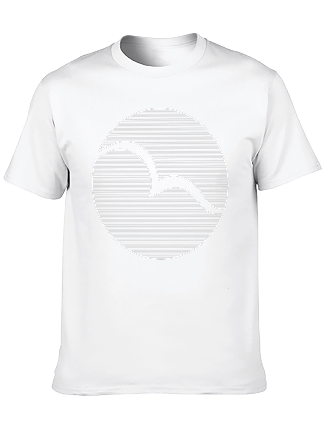 Abstract Bird Line Art Black T-Shirt