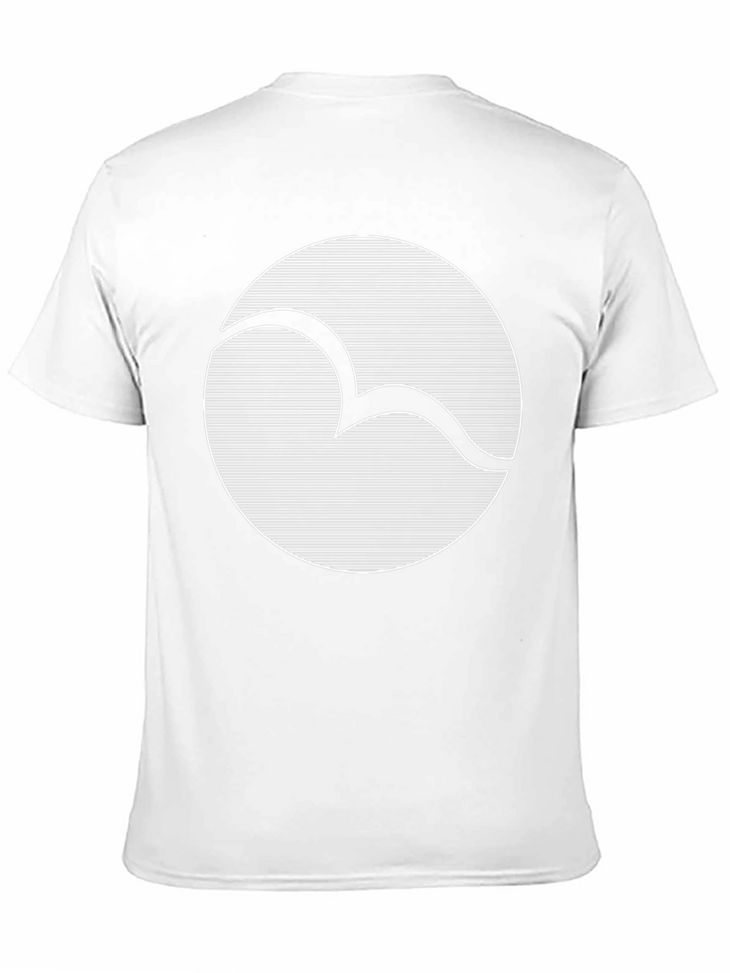 Abstract Bird Line Art Black T-Shirt