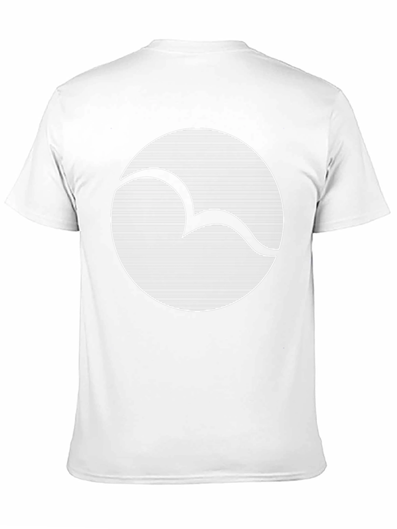 Abstract Bird Line Art Black T-Shirt