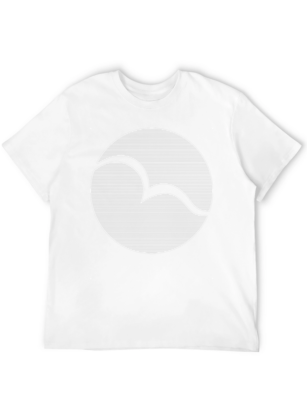 Abstract Bird Line Art Black T-Shirt