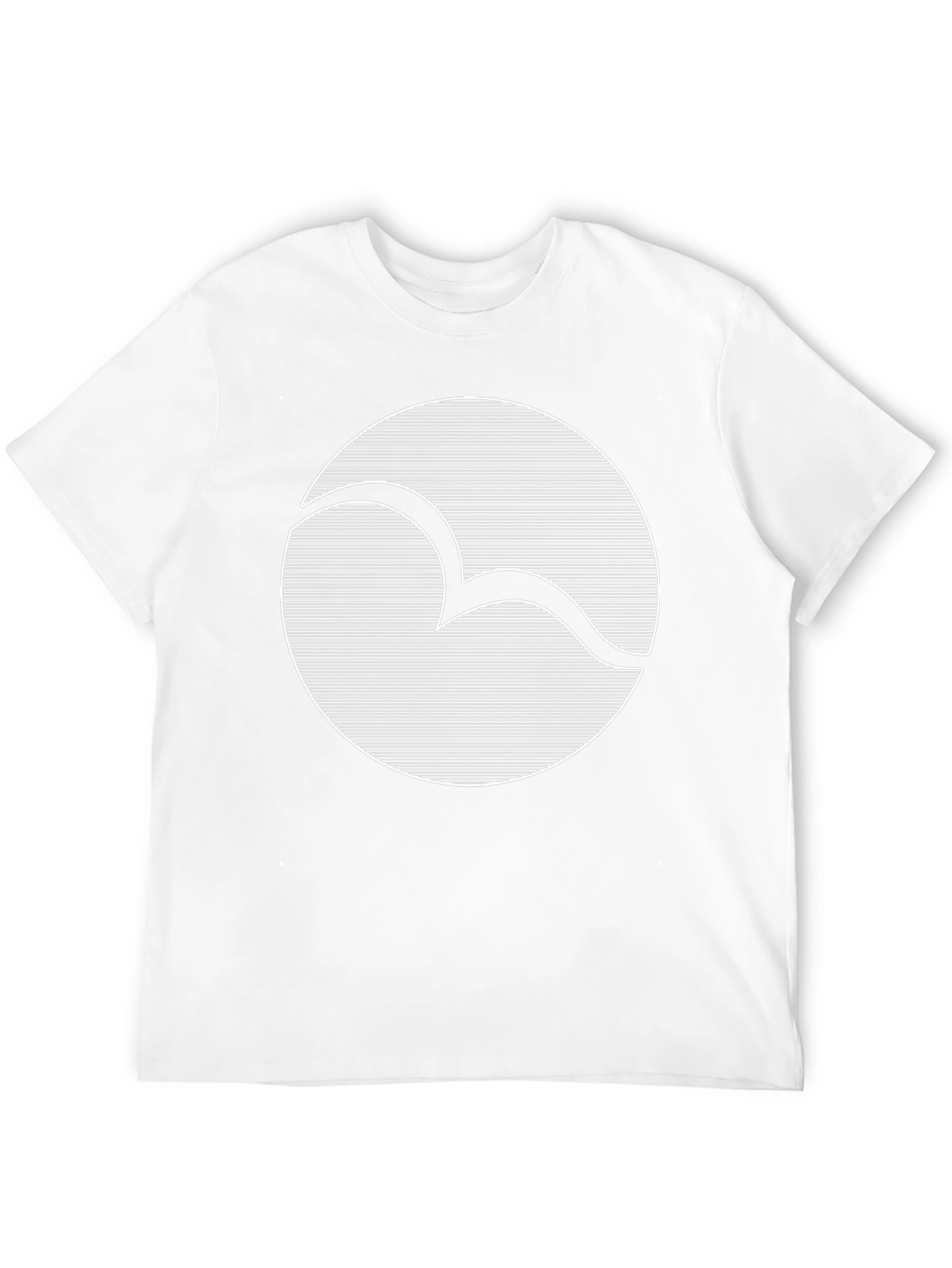 Abstract Bird Line Art Black T-Shirt