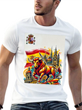 Spain Pride Graphic Tee - Bull Design