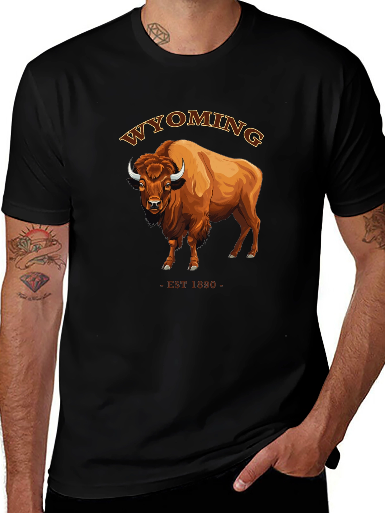 Wyoming Bison T-Shirt - EST 1890
